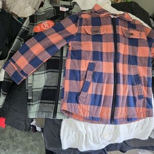 Boys Plaid Shackets Size S
